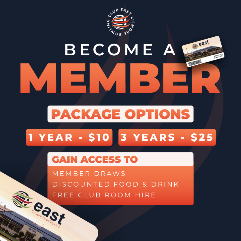 Become a member — 1 year $10, 3 years $25. Member draws, discounted food & drink, free club room hire.